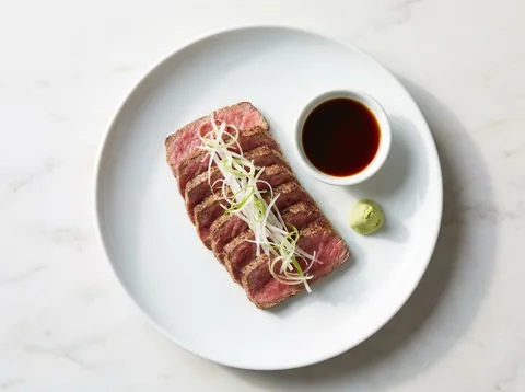 Beef tataki med ponzu och wasabi