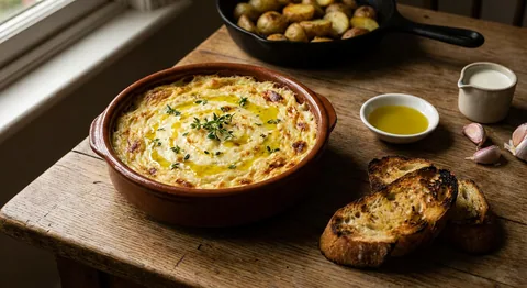 Brandade de morue med knaperstekt bröd