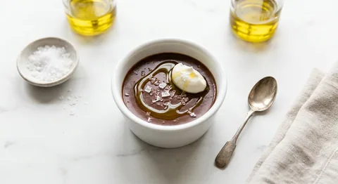 Chokladbudino med olivolja och flingsalt