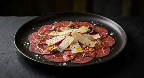 Carpaccio av nötkött med tryffel och parmesan