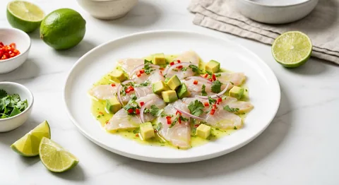 Ceviche med havsabborre och lime