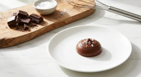 Mörk chokladmousse med havssalt