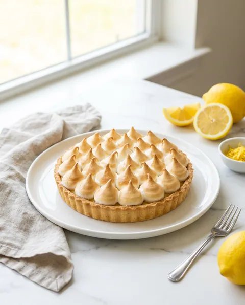 Citrontarte med marängtopp