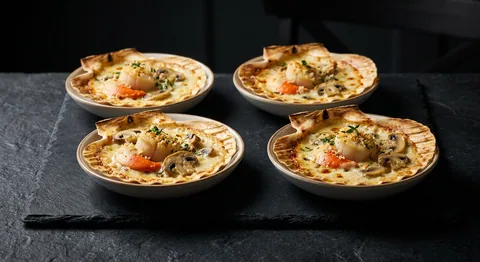 Coquilles Saint-Jacques gratinerade