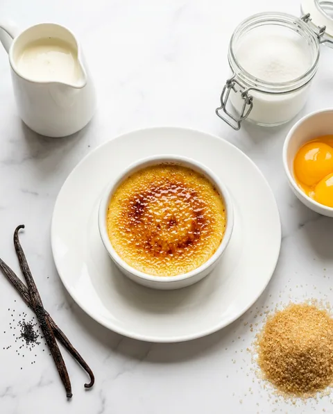 Crème brûlée med vanilj