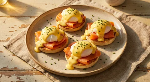 Eggs Benedict med rökt lax