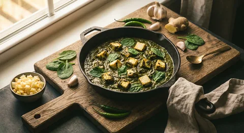 Indisk palak paneer