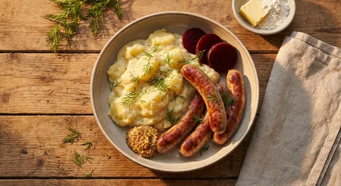 Isterband med stuvad potatis