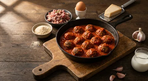 Italienska köttbullar i tomatsås