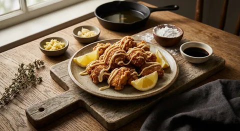Japansk karaage-kyckling med kewpie-mayo