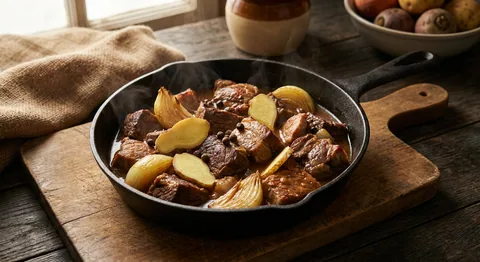 Karelsk stek med ingefära och ale