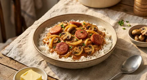 Korvstroganoff med ris