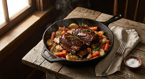 Långrostade korta revben med balsamico