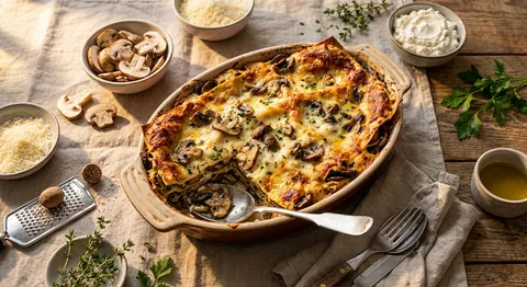 Mushroom and Ricotta Lasagne