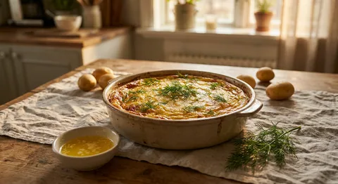 Laxpudding med brynt smör