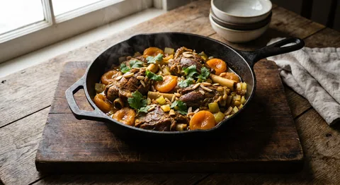 Marockansk lammtagine med aprikoser