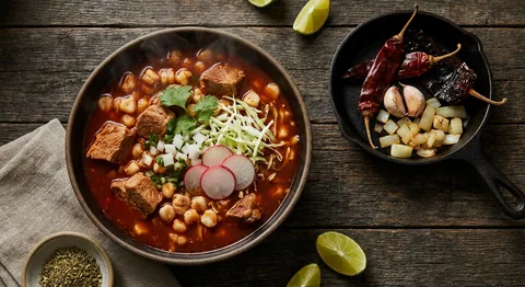 Mexikansk pozole rojo