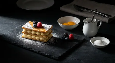 Mille-Feuille with Vanilla Cream