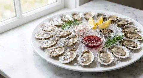 Ostron med mignonette och citron