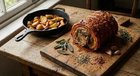 Porchetta med salvia och fänkål