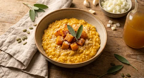 Pumpa- och salviarisotto