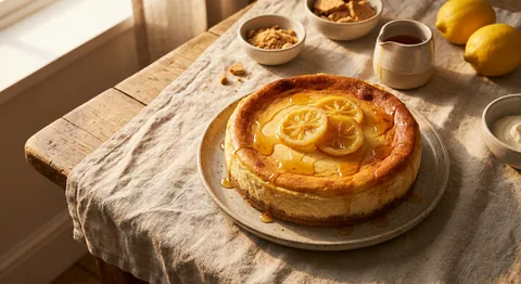 Ricotta Cheesecake with Lemon and Honey
