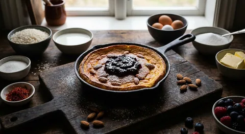 Saffranspannkaka med salmbärssylt