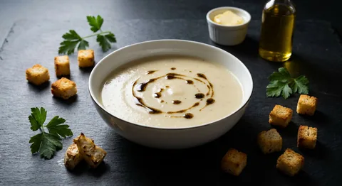 Rotsellericrème med tryffelolja
