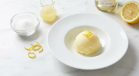 Champagnesorbet med citron