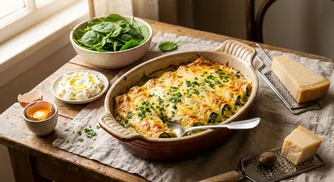 Spenat- och ricottacannelloni