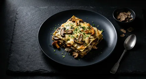 Svamplasagne med tryffelbechamel
