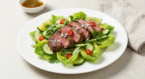Thai-biffsallad med lime och chili