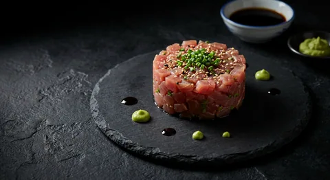 Tonfisktartare med wasabi och soja