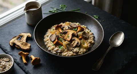Tryffel- och svamprisotto (vegansk)