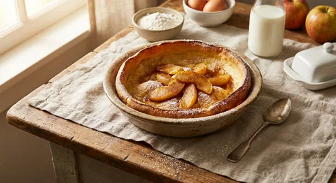 Ugnspannkaka med äpple och kanel