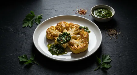 Rostad blomkålssteak med chimichurri