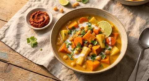 Rotfruktsgryta med kokosmjölk och ingefära