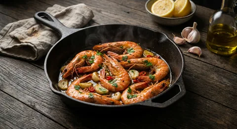 Garlic Prawns with Chilli and Parsley